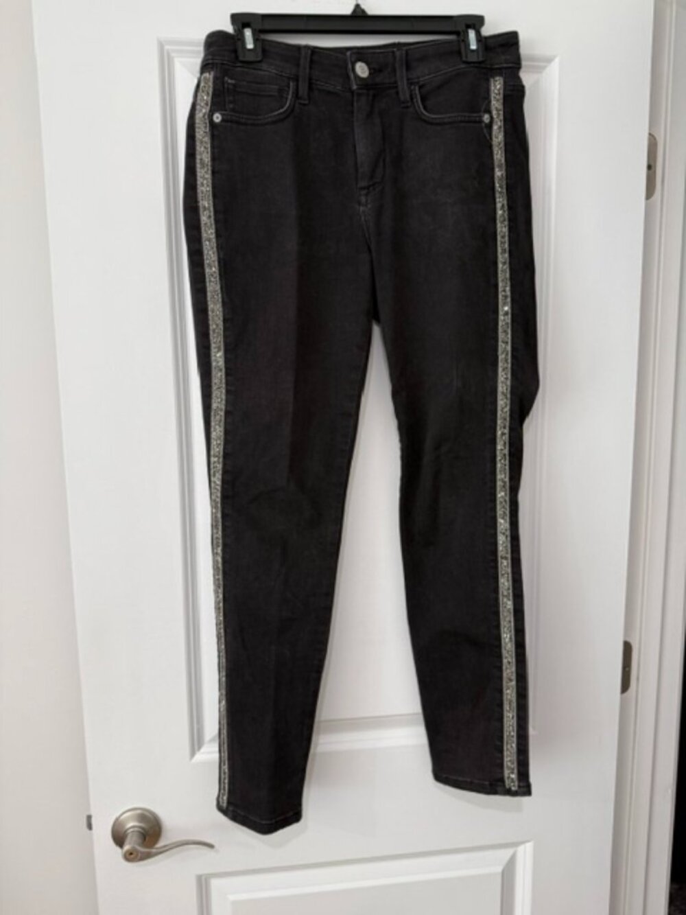 Tommy Bahama Denim. Black Wash With Rhinestone Accents.  Size 6.